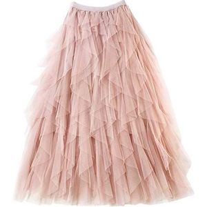 Femirah - Tule - Damesrok - Roze - A-lijn - Gelaagd - Petticoat