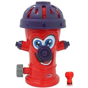 Jamara 460622 Mc Fizz Watersproeier Hydrant Happy, vochtverspreiding draait en spuit water, snelle installatie, verbinding met standaard slangsysteem, brengt plezier en afkoeling, meerkleurig
