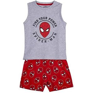 CERDÁ LIFE'S LITTLE MOMENTS Spiderman 100% katoen, 2-delig, T-shirt en broek voor jongens, officieel gelicentieerd product, grijs, normaal voor kinderen