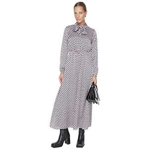 TRENDYOL Dames Woman Design Maxi Jile Crew Neck Woven Dress Jurk, zwart, 42