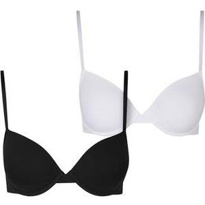 Urban Classics - Lot de 2 - Soutiens-gorge - Zwart/Wit - 85C