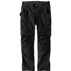 Carhartt Heren Steel Rugged Flex Relaxed Fit Ripstop Double Front Cargo Work Utility Pants, zwart, 38W x 32L