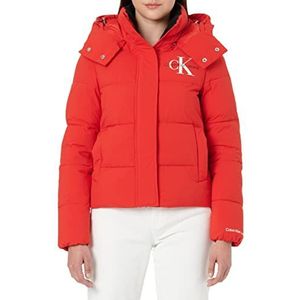 Calvin Klein Dames Monologo Mw korte Puffer gewatteerde jassen, Candy Apple, XS, Snoep Appel, XS