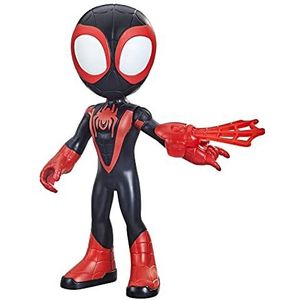 Marvel Spidey and His Amazing Friends, supergrote Miles Morales: Spider-Man-actiefiguur van 22,5 cm voor peuters vanaf 3 jaar