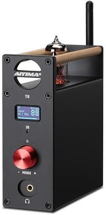 AIYIMA Tube T8 - Koptelefoonversterker - Zwart - Bluetooth 5.0