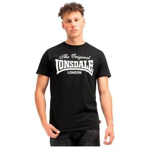 Lonsdale - T-shirt - Zwart - 100% Gekamd Katoen