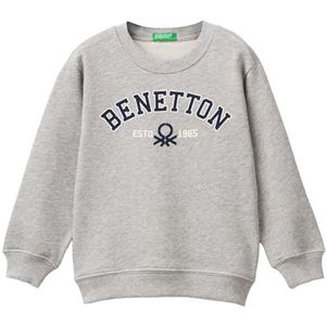 United Colors of Benetton Sweatshirt met capuchon voor kinderen en jongens, Grijs, 18 mesi