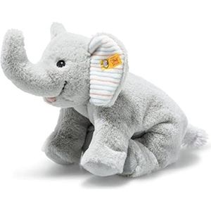 Steiff 242656 Floppy Trampili olifant, 20 cm, grijs paars, pluche dier liggend
