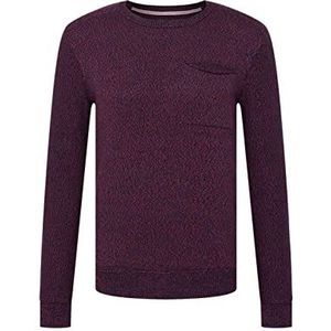 TOM TAILOR Uomini Gebreide trui met borstzak 1033653, 30968 - Navy Red Structure, M