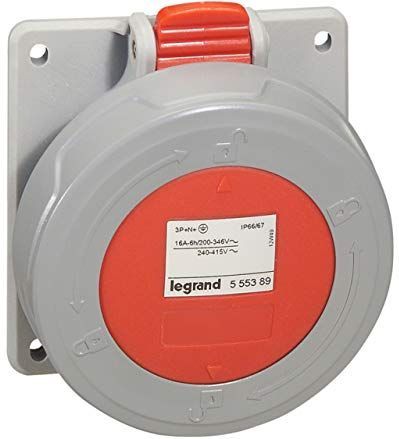 Legrand - 555389 - FI-stopcontact - IP67 - 16 A - 400 V