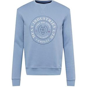 Mexx Sweatshirt met ronde hals en print voor heren, denim blue, XXL