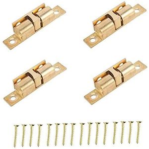 Bulk Hardware BH04774 massief messing dubbele bal Roller kast deur Catch, 42 mm, 1.5/8 inch - Pack van 4
