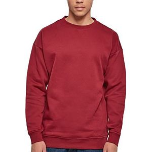 Build Your Brand Heren sweatshirt Basic Crewneck Sweater, mannen trui verkrijgbaar in 3 kleuren, maten S - XXL, bordeaux, XL