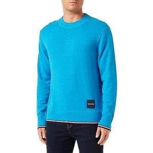Tommy Hilfiger MONOTYPE GS getipt ronde hals, Ceruleaans Blauw, L