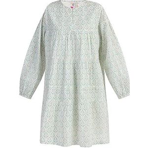 IMALA Midi-jurk voor dames met allover-print, turquoise, S