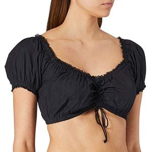 Stockerpoint Dames B-2025 klederdrachtblouse, zwart, 40