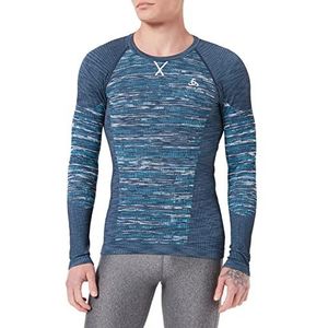 Odlo Blackcomb Eco Sweatshirt voor heren, Dark Sapphire - Space Dye, S