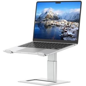 SOUNDANCE Verstelbare laptopstandaard voor bureau, computerstandaard, ergonomische laptopverhoger, compatibel met 10 tot 17,3 inch notebook pc computer (zilver)