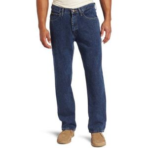 Lee straight heren jeans, blauw (middensteen), 34W x 32L