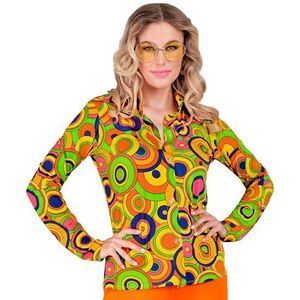 Widmann - Jaren 70 blouse voor dames, hippie, reggae, Flower Power, Disco Fever, Schlagermove