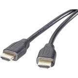 SpeaKa Professional HDMI Aansluitkabel HDMI-A stekker, HDMI-A stekker 0.50 m Zwart SP-9024564 Audio Return Channel (ARC