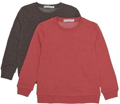 Minymo Sweatshirt - 2-pack - Tomatenpuree - Minymo - 4 jaar (104) - Sweatshirt