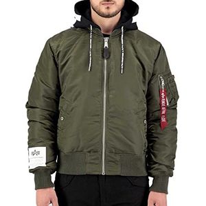 Alpha Industries - MA-1 Zip Hood Print - Bomberjack - Dark Olive