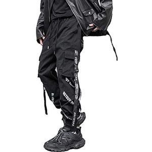 Hello MrLin Heren Hip Hop Jogger Cargo Broek Techwear Zakbroek Baggy Streetwear Punk Broek