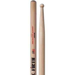 Vic Firth American Sound 5b Round Wood Tip Drumsticks, Natural, AS5B