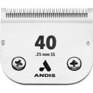 Andis CeramicEdge met koolstof geïnfuseerd stalen tondeuse blad, maat-40SS, 1/100-inch snijlengte (64350)