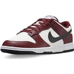 Nike Heren Dunk Low Sneaker, 10 UK, Dark Team Rood Zwart Summit Wit, 45 EU