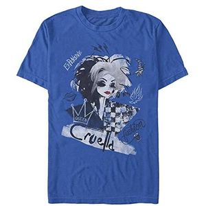 Disney Classics Unisex DNCA-Artsy Cruella Organic Short Sleeve T-Shirt, Bright Blue, XXL, bright blue, XXL