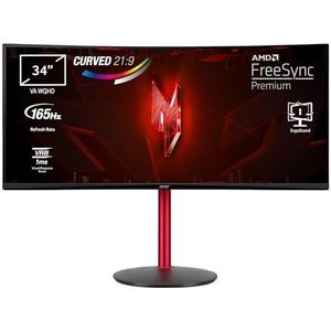 Acer Nitro XZ342CUPbmiiphfx - 34 inch - WQHD Gaming Monitor - Gebogen - 165 Hz