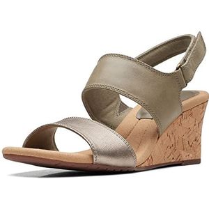 Clarks Kyarra Faye damessandalen, olijfleer, 40 EU, Olive Leather, 40 EU