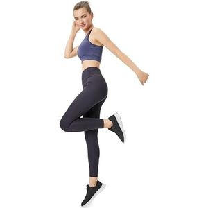 Koton Sportlegging met hoge taille en stiksel voor dames, Antraciet (930), XS