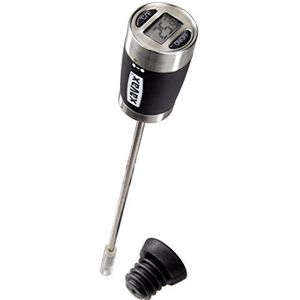 Xavax Digitale wijnthermometer van roestvrij staal (ook geschikt als braadthermometer en flessensluiting, keukenthermometer) zilver