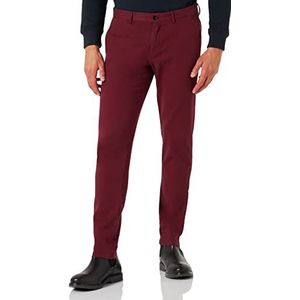 Hackett London Heren Texture Chino Broek, Zinfandel, 42W/34L