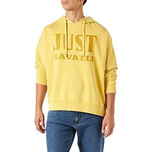 Just Cavalli Heren sweatshirt met capuchon, 169 Lemon, 3XL