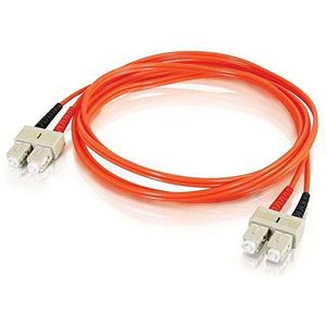 C2G 30m Fibre/Fiber Optic kabel voor Fast Ethernet, Fiber Channel, ATM en Gibabit Patch kabel SC/SC LSZH Duplex Multimode 50/125 Fibre kabel
