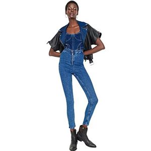 Trendyol Skinny jeans voor dames, blauw, 34, Blauw, 60