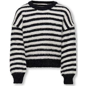 KIDS ONLY Kognewpiumo L/S Pullover Cp KNT Noos gebreide trui voor meisjes, zwart/strepen: egreet, 158/164 cm