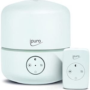 ipuro Aroma Diffuser Air Sonic Good Mood White met afstandsbediening - eenvoudige geurolie diffuser met interval- en continue werking - stijlvolle luchtbevochtiger met licht en ultrasone technologie