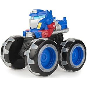 Transformers Optimus Prime Monster Treads Lightning Wheels speelgoed, oplichtend monstertruck speelgoed met neonwielen, blauw speelgoed voor kinderen, jongens en meisjes vanaf 3, 4, 5 jaar