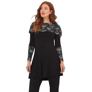 Joe Browns Dames feestelijke print lange mouw bardot tuniek top, zwart, 14, Zwart, 40