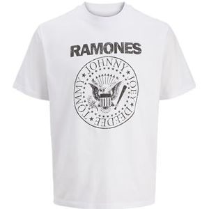 JACK & JONES jprbluramones ss thee, wit (bright white), L