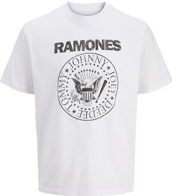 JACK & JONES jprbluramones ss thee, wit (bright white), L