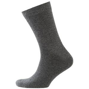 Nur Der Set van 3 sokken zonder elastiek, met comfortabele tailleband, knelt niet, van zacht katoen voor heren, grijs., 39/42 EU