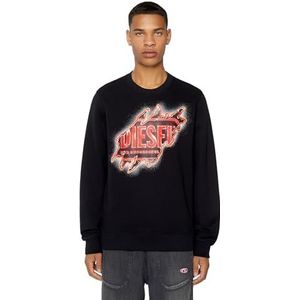 Diesel - Sweatshirt - Zwart - Peel-effectlogo