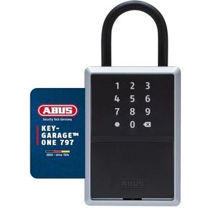 ABUS Sleutelkluis Smart KeyGarage™ - via app met smartphone of via cijfercode bedienbaar - Bluetooth sleutel safe voor 20 sleutels - met beugel, zwart