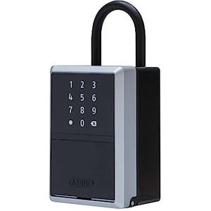 ABUS Sleutelkluis Smart KeyGarage™ - via app met smartphone of via cijfercode bedienbaar - Bluetooth sleutel safe voor 20 sleutels - met beugel, zwart